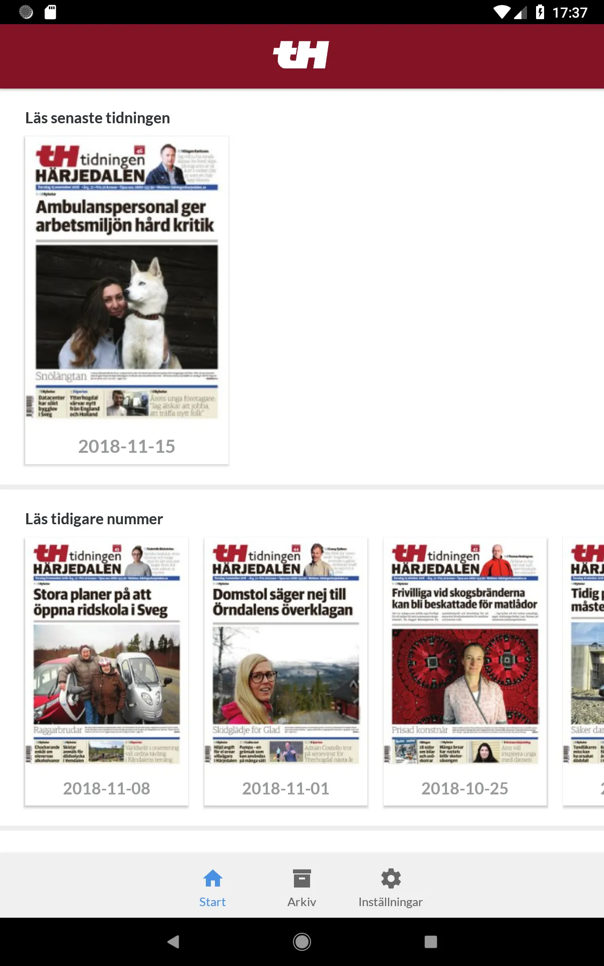 Tidningen Härjedalen e-tidning | Indus Appstore | Screenshot