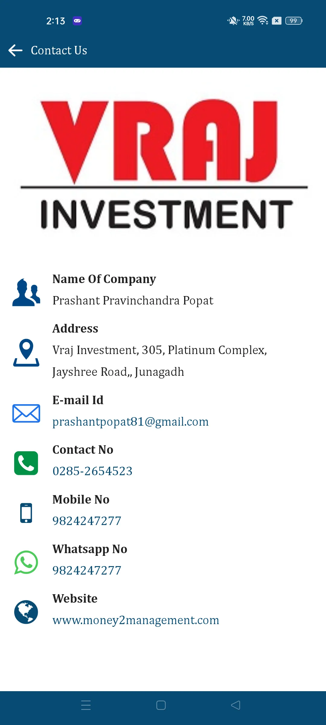 Vraj Investment | Indus Appstore | Screenshot