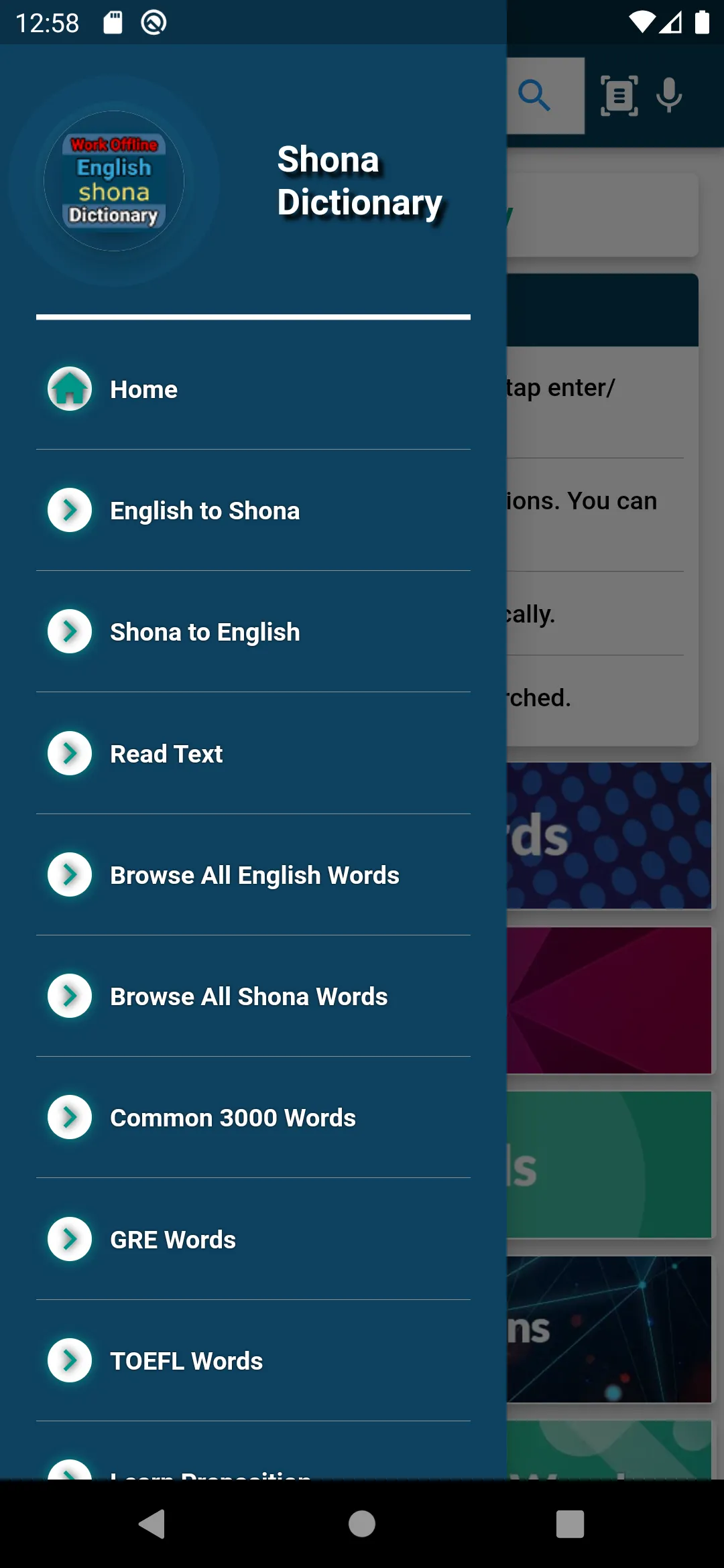 English : Shona Dictionary | Indus Appstore | Screenshot