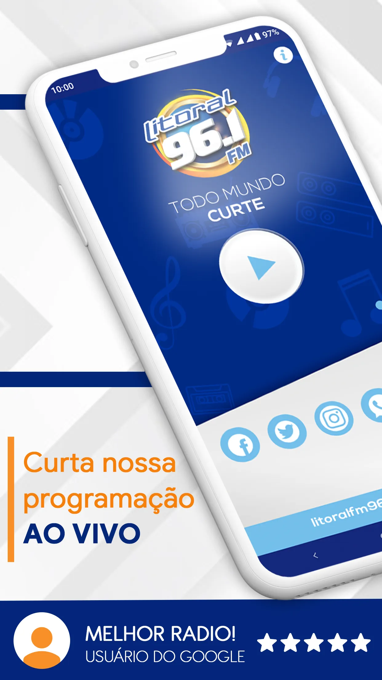 Rádio Litoral 96.1 FM | Indus Appstore | Screenshot