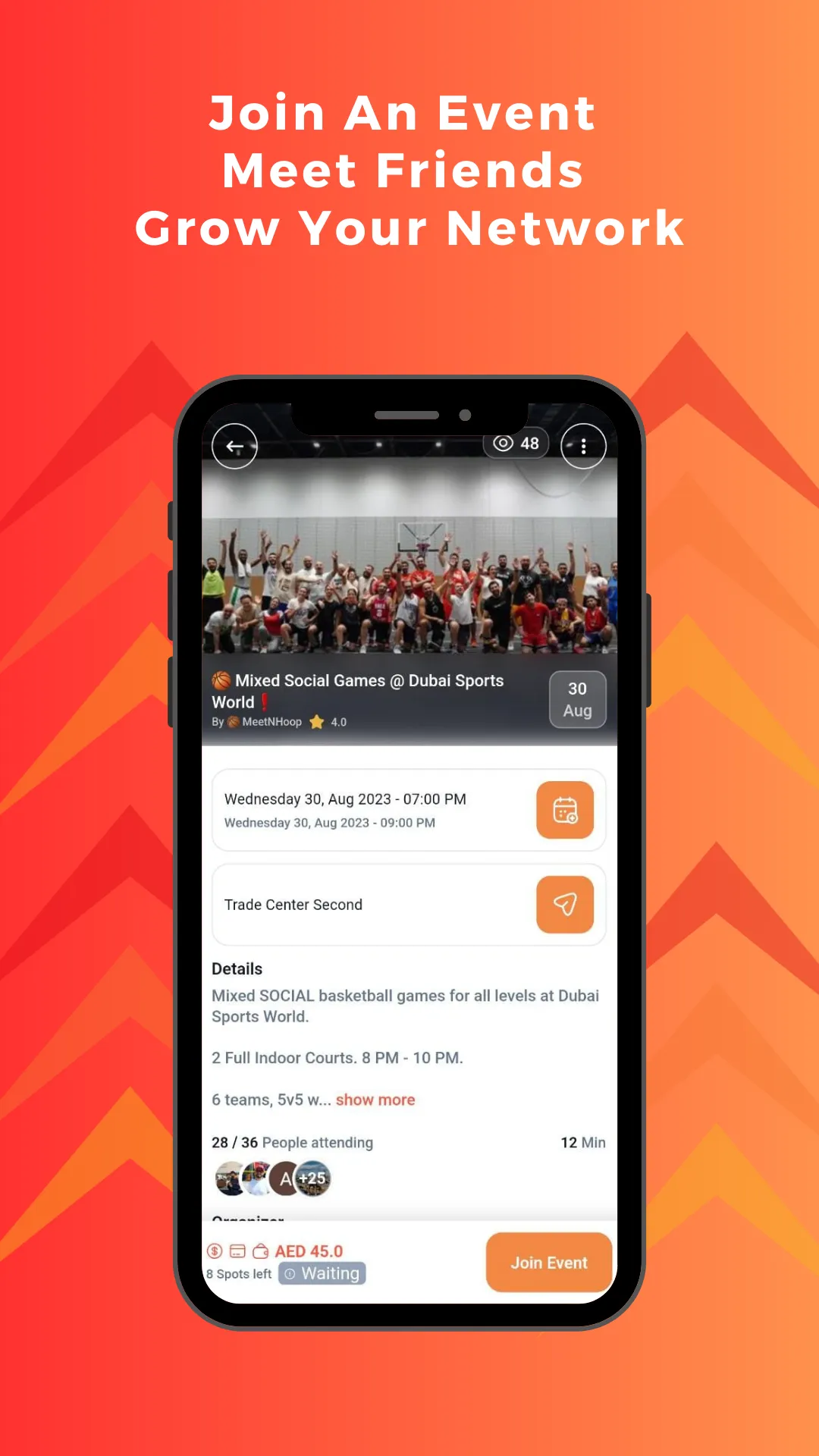 MeetNTrain: Social Events | Indus Appstore | Screenshot