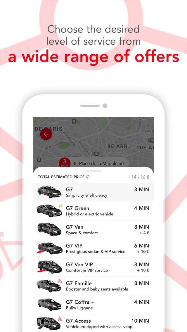 G7 TAXI Personal - Paris | Indus Appstore | Screenshot