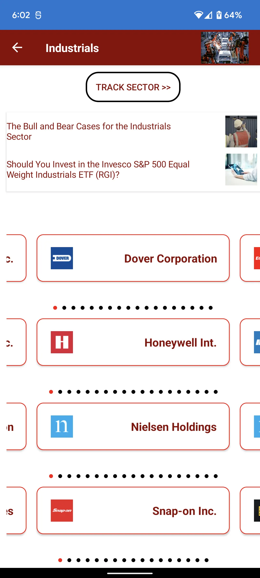 Sector Glance | Indus Appstore | Screenshot