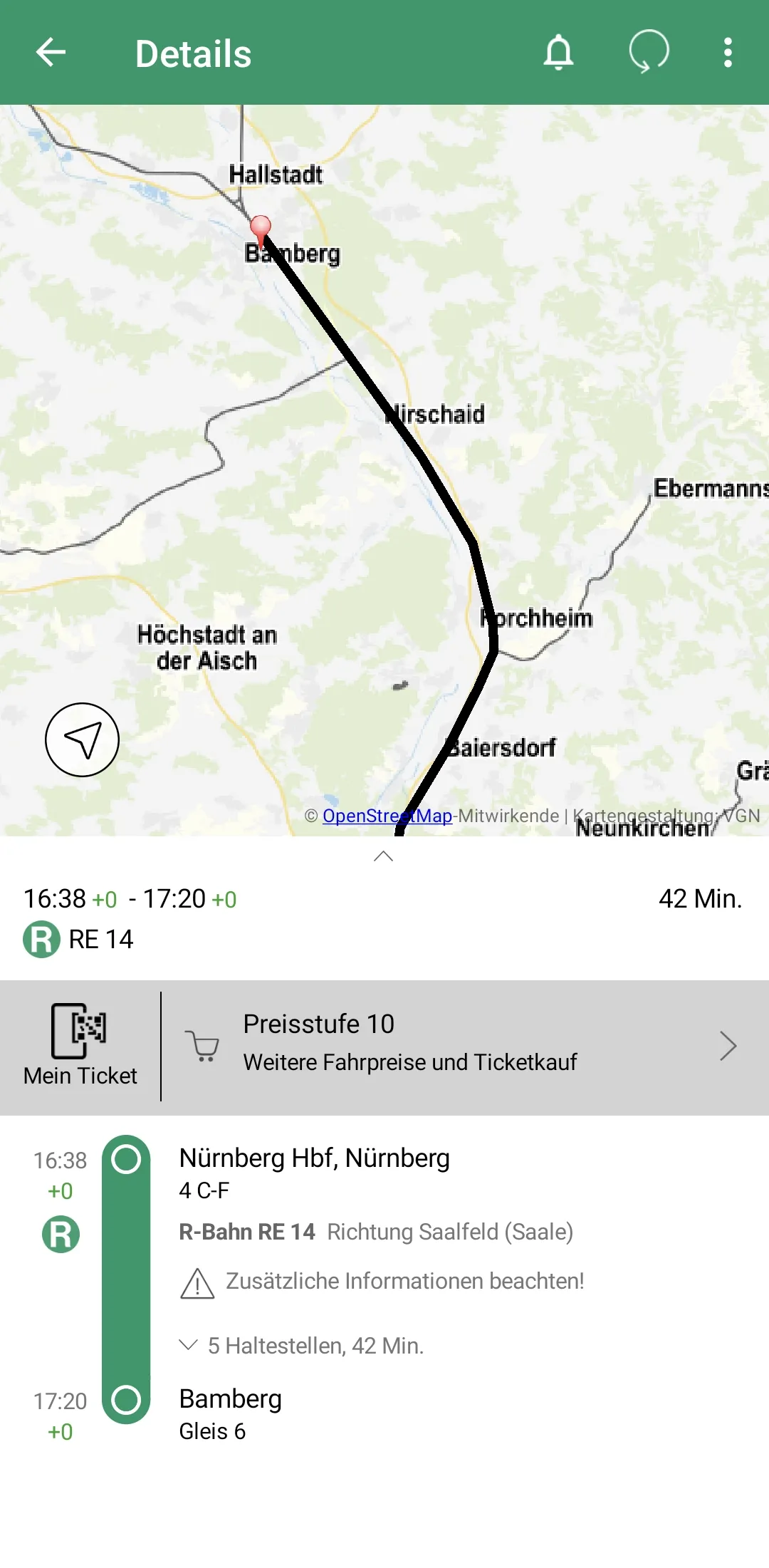 VGN Fahrplan & Tickets | Indus Appstore | Screenshot