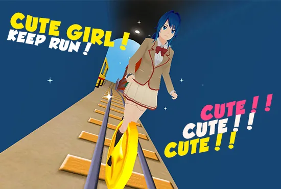 Anime Girl Subway Train Run | Indus Appstore | Screenshot