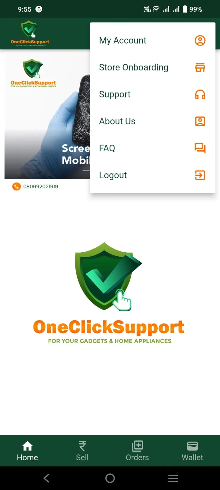 OneClickSupport | Indus Appstore | Screenshot