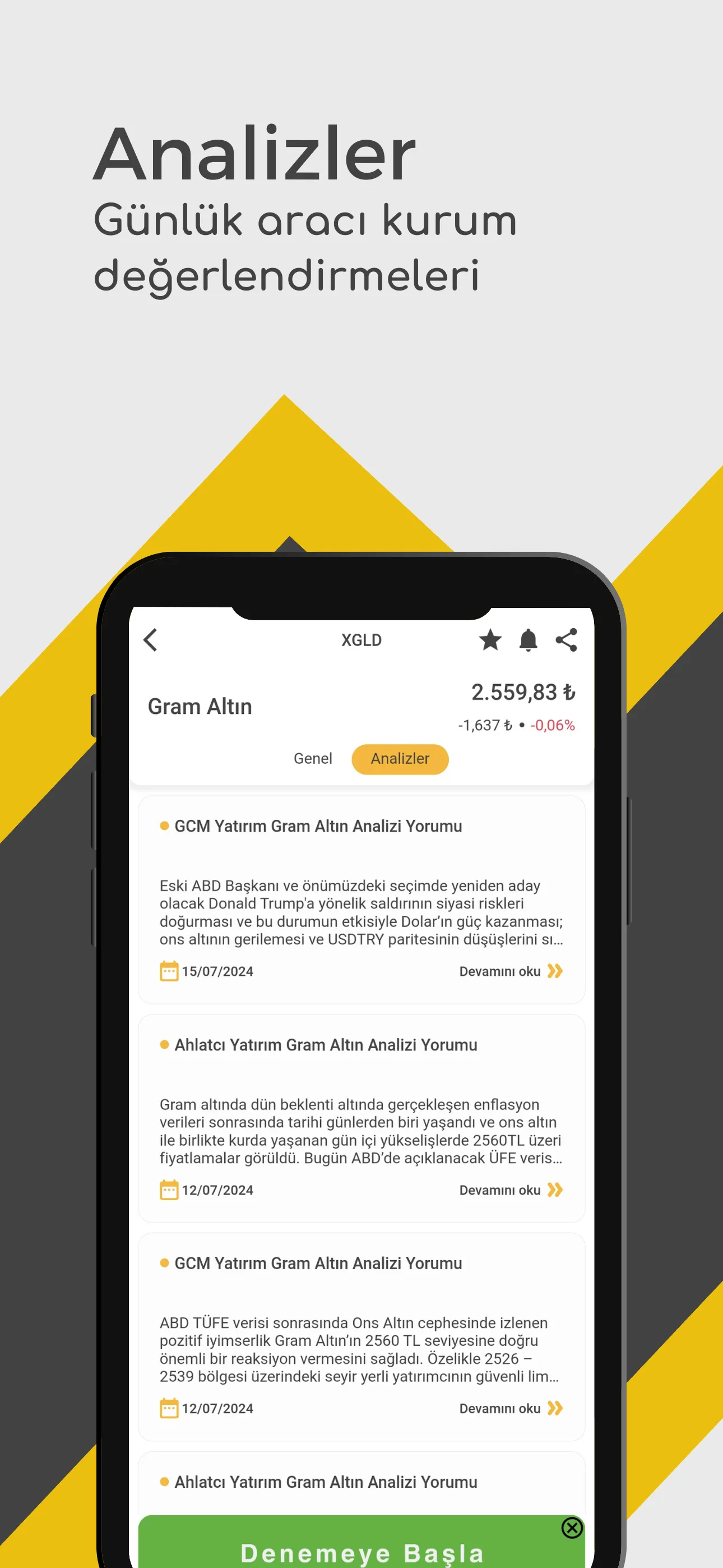 Altın Fiyatları Canlı Gram ONS | Indus Appstore | Screenshot