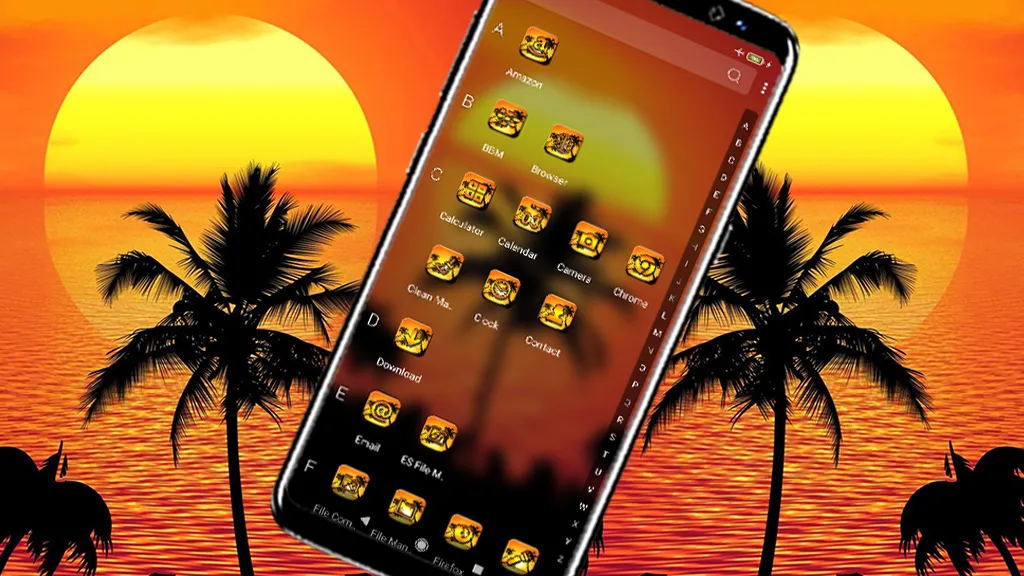 Sunset Palm Tree Theme | Indus Appstore | Screenshot