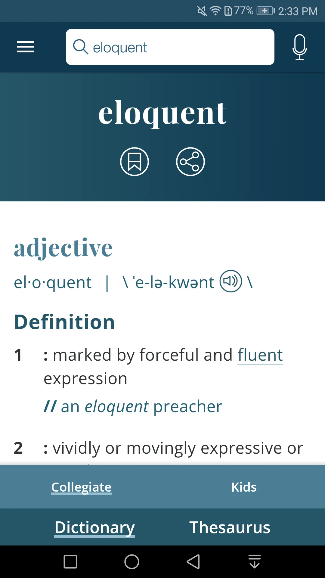 Dictionary - Merriam-Webster | Indus Appstore | Screenshot