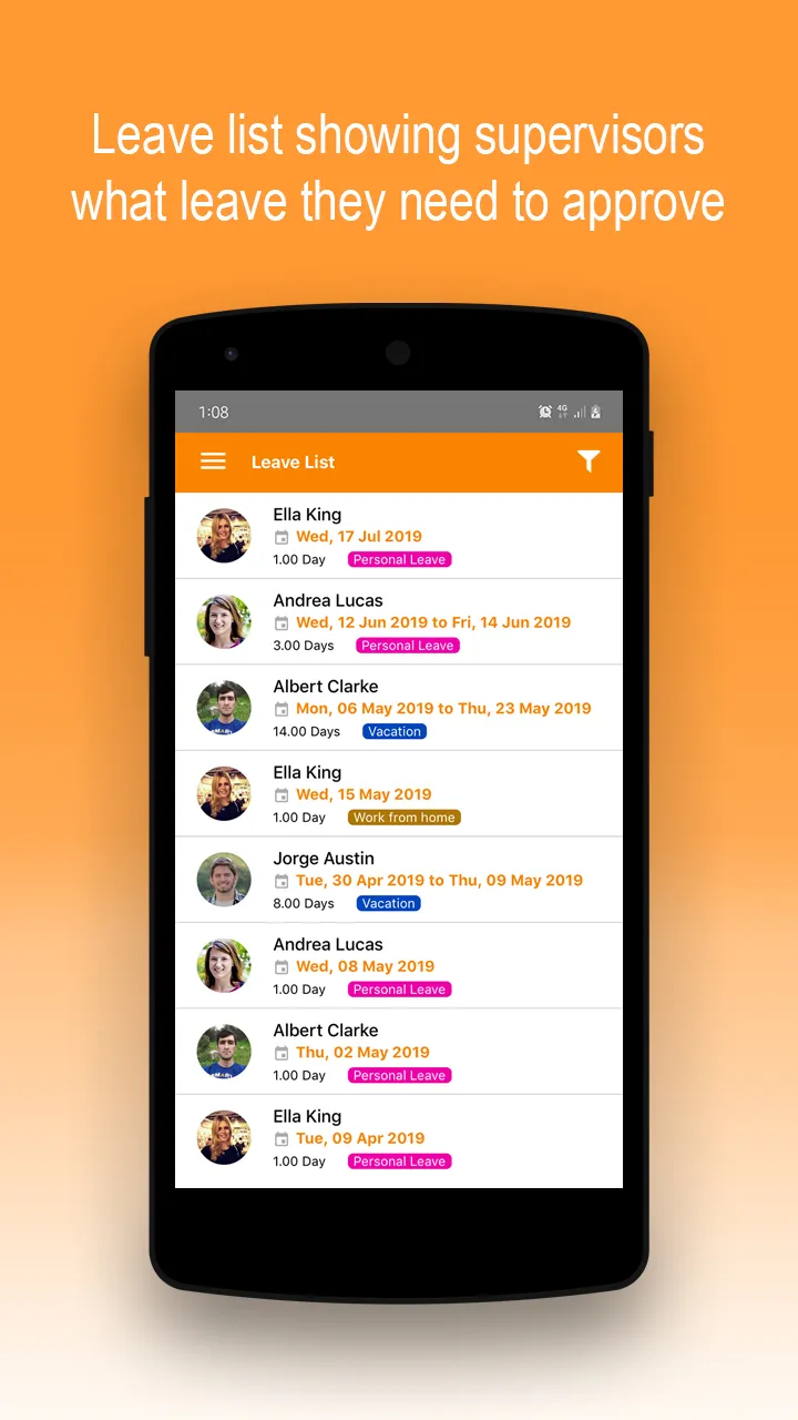 OrangeHRM Advanced | Indus Appstore | Screenshot