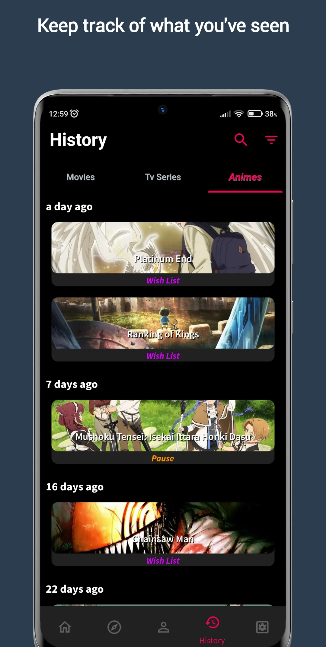 BunkaList -Movies-Shows-Anime | Indus Appstore | Screenshot