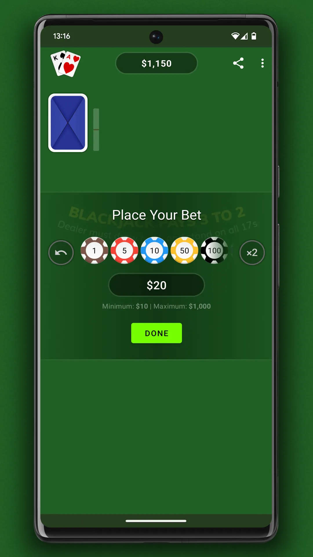 Blackjack | Indus Appstore | Screenshot