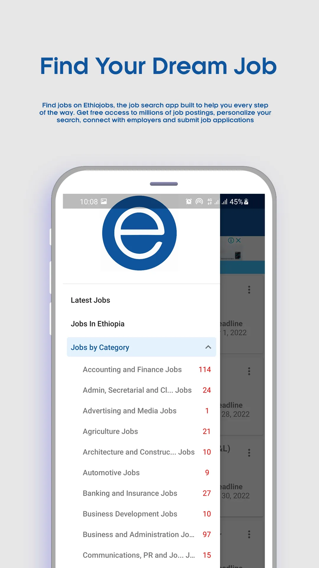 Ethiojobs -  Be Discovered | Indus Appstore | Screenshot