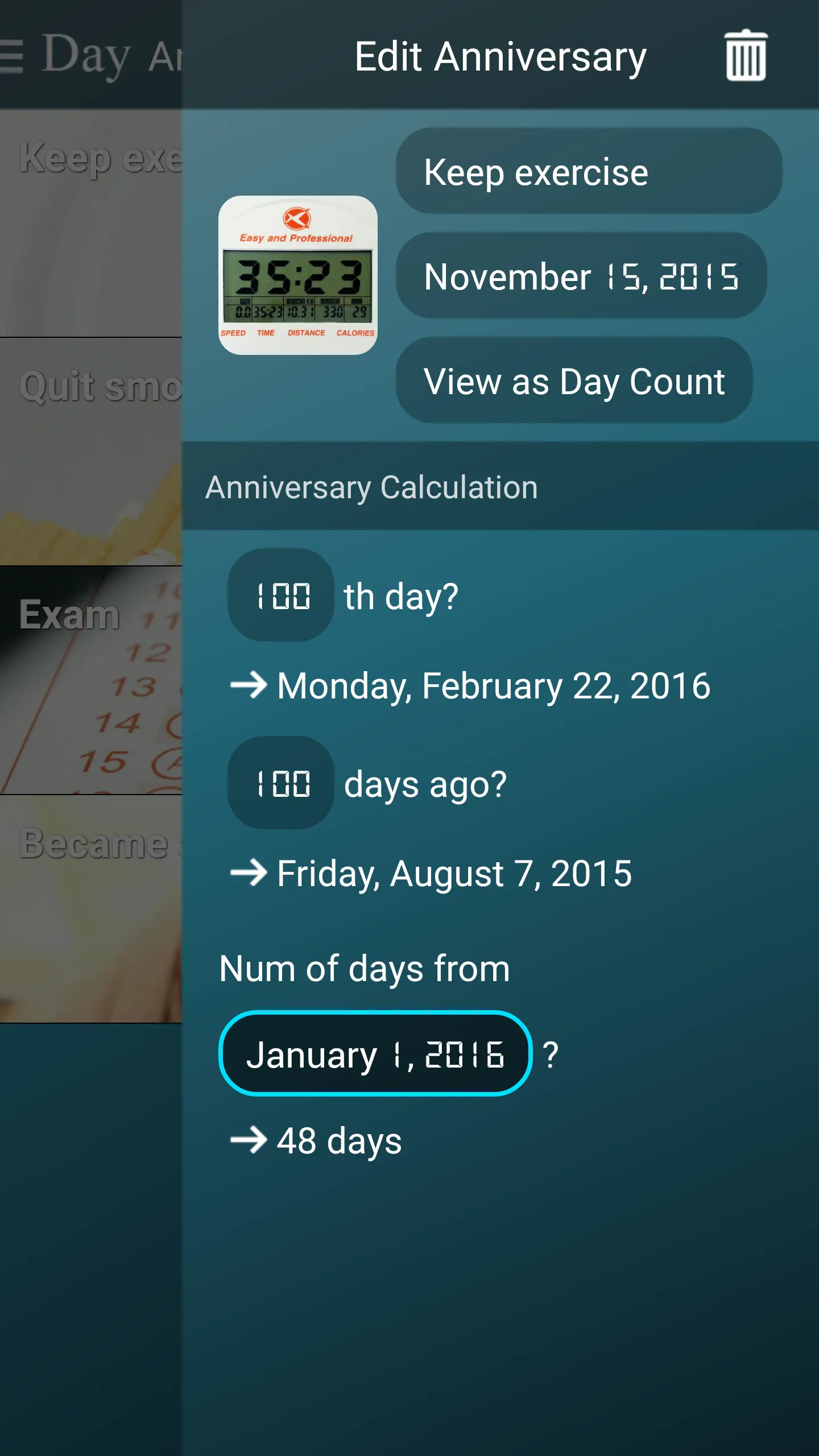 Anniversary Calculator | Indus Appstore | Screenshot