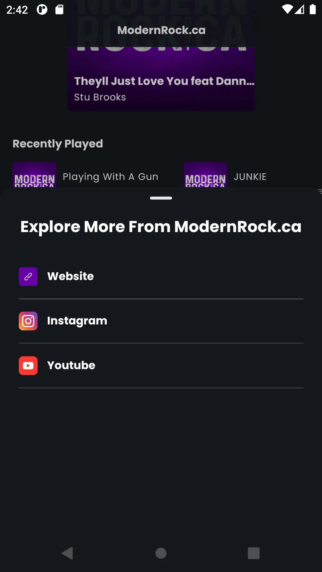 ModernRock.ca | Indus Appstore | Screenshot