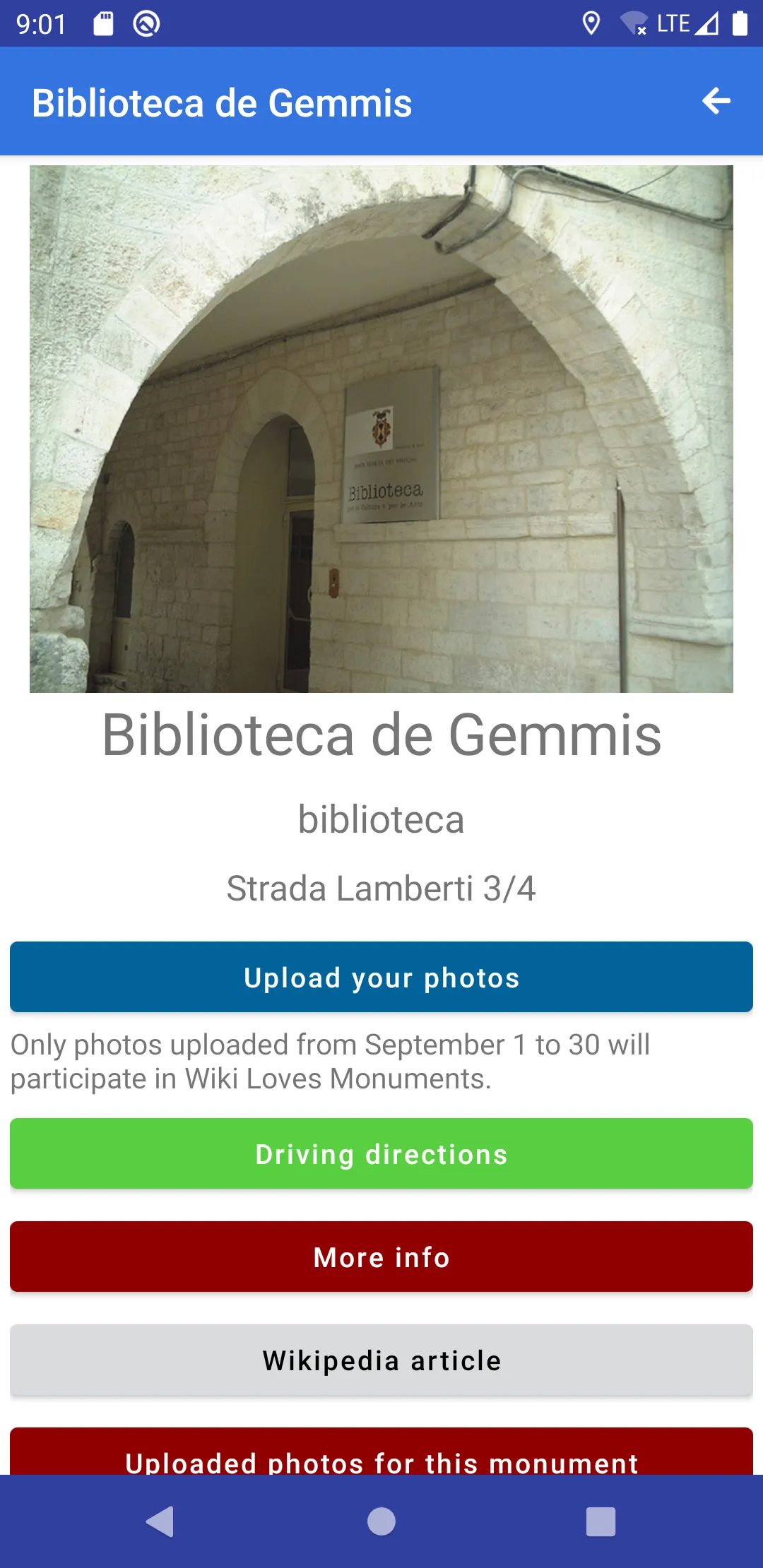 Wiki Loves Monuments Italy | Indus Appstore | Screenshot