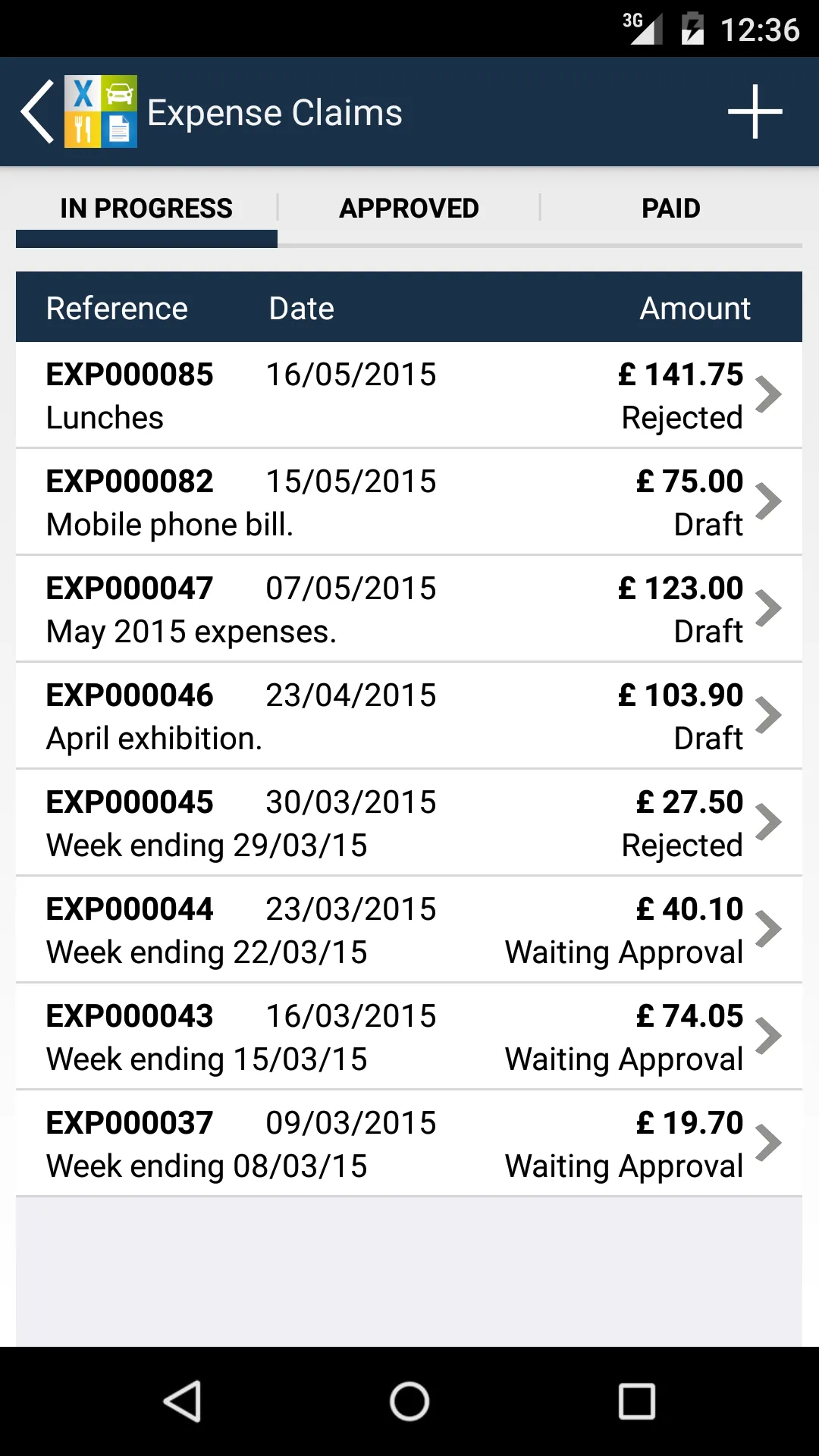 eXpense365 | Indus Appstore | Screenshot