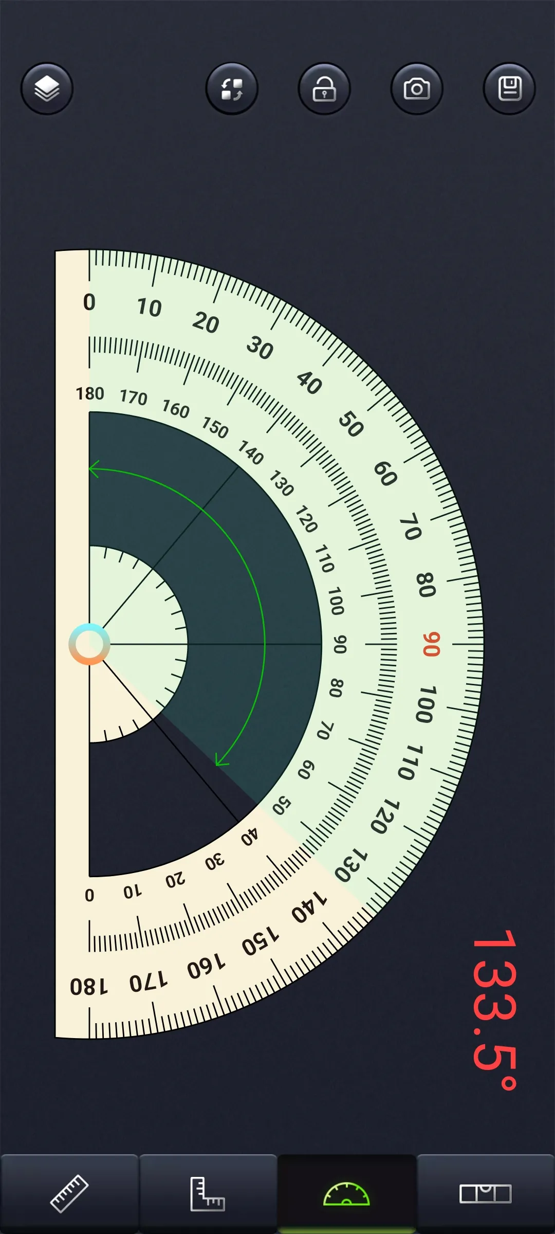 Ruler, Protractor, BubbleLevel | Indus Appstore | Screenshot