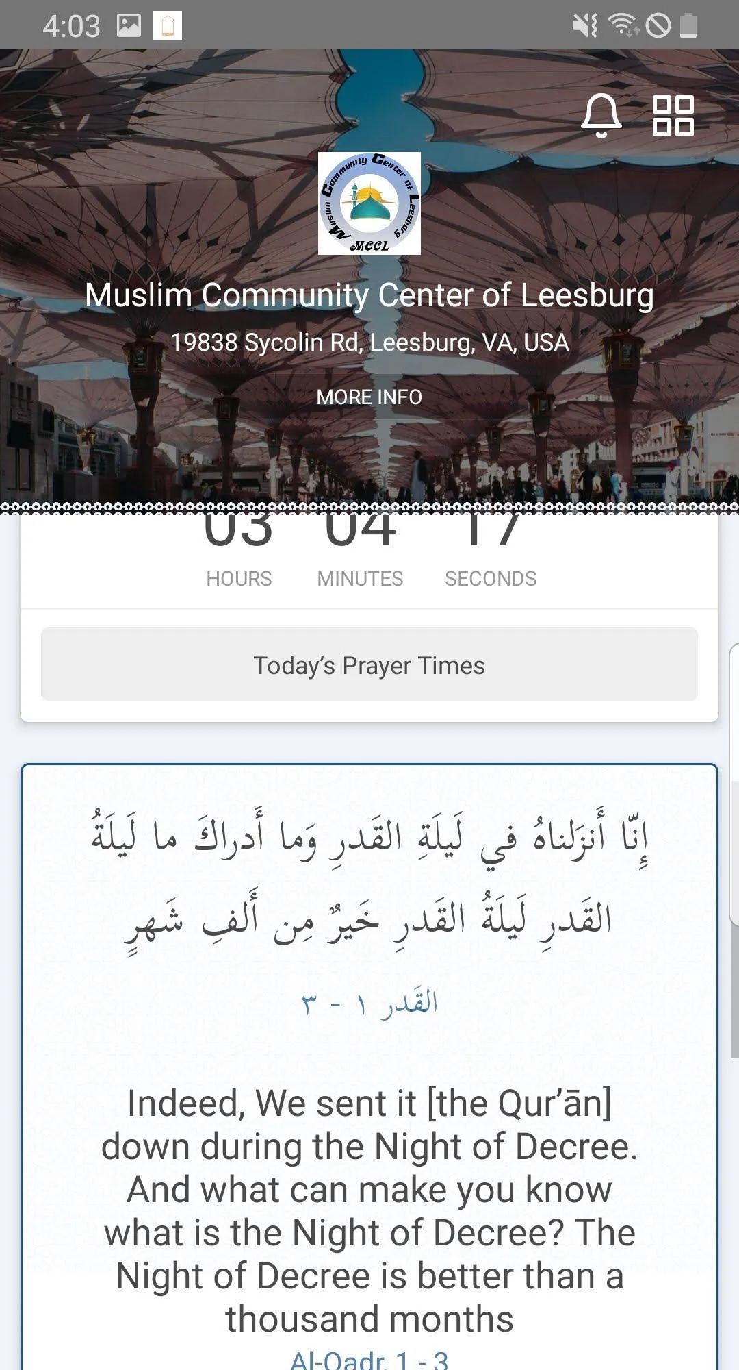 MCCL - Muslim Community Center | Indus Appstore | Screenshot