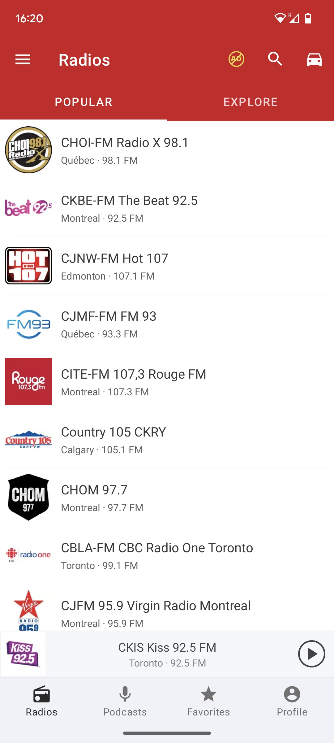 Radio FM Canada | Indus Appstore | Screenshot