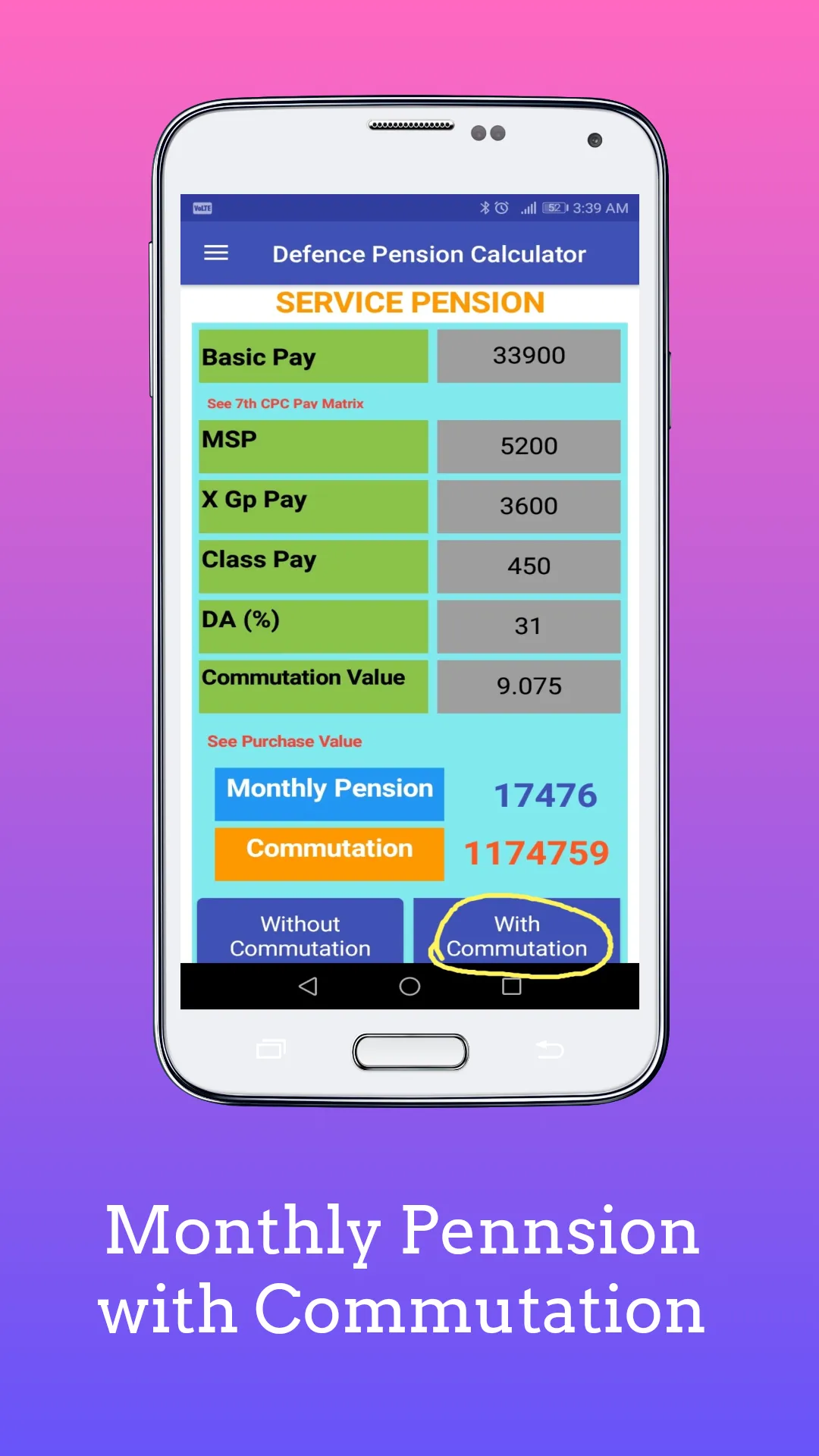 Defence Pension Calculator | Indus Appstore | Screenshot