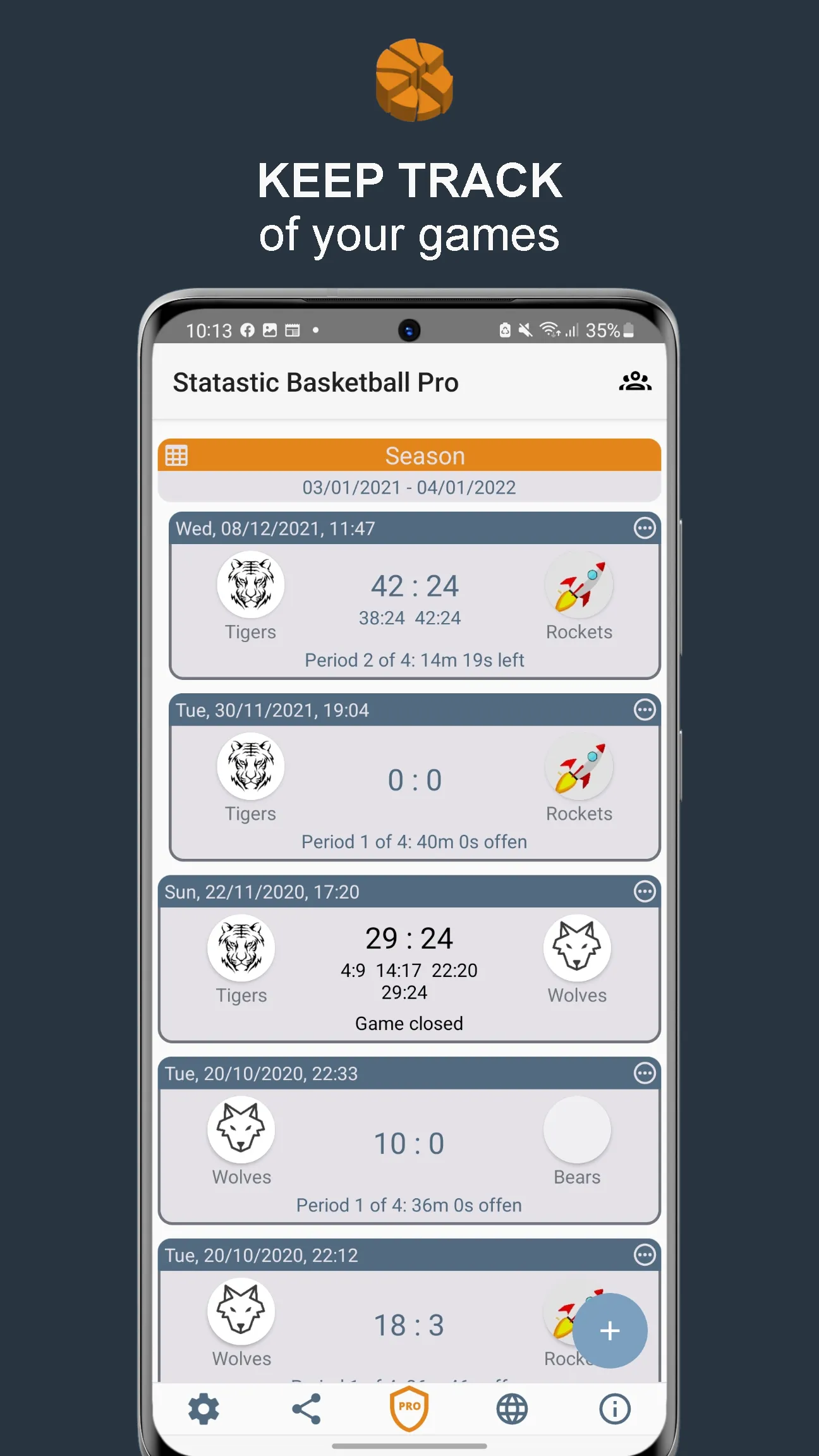 Statastic Basketball Tracker | Indus Appstore | Screenshot