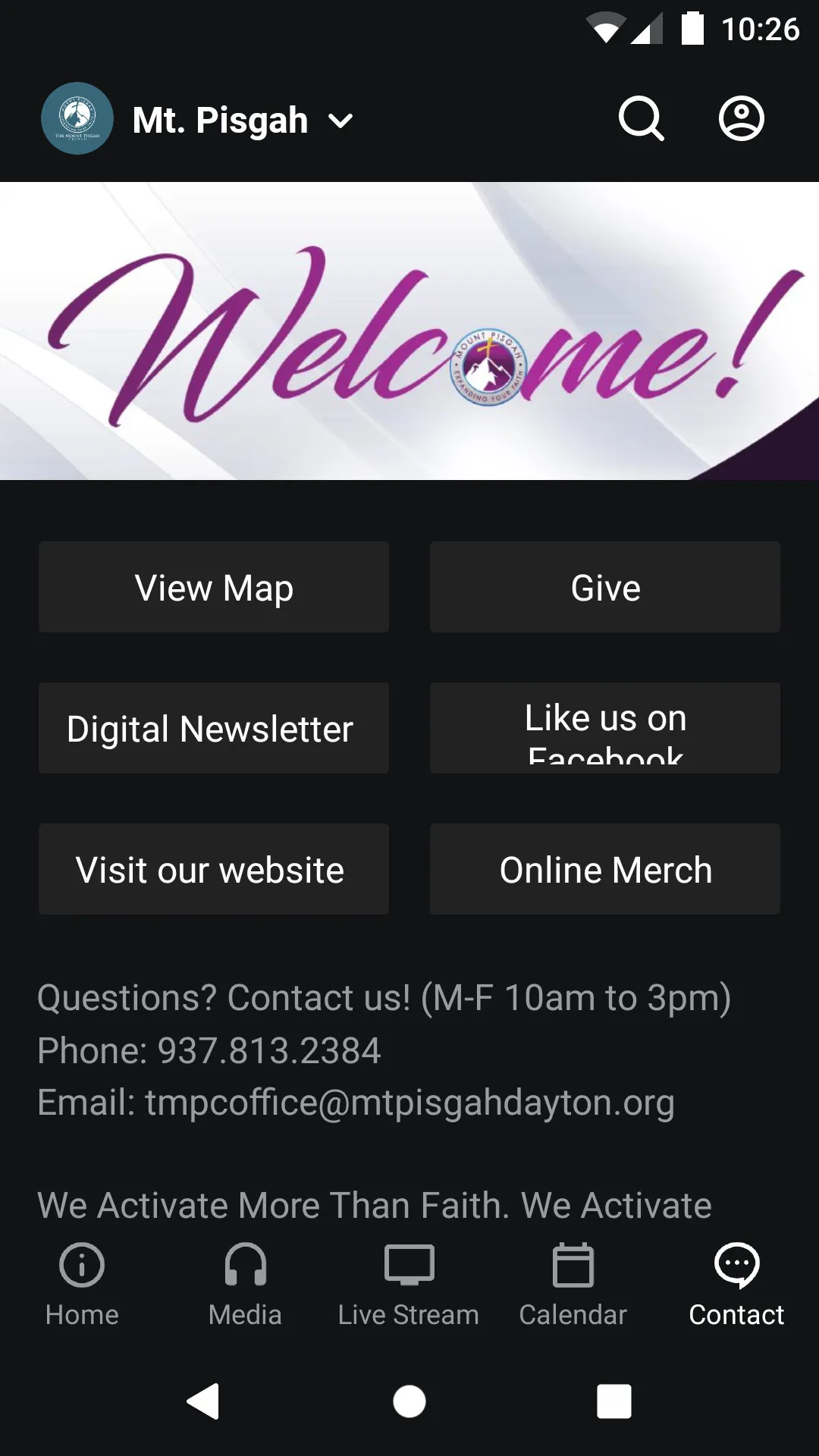 The Mount Pisgah Church | Indus Appstore | Screenshot