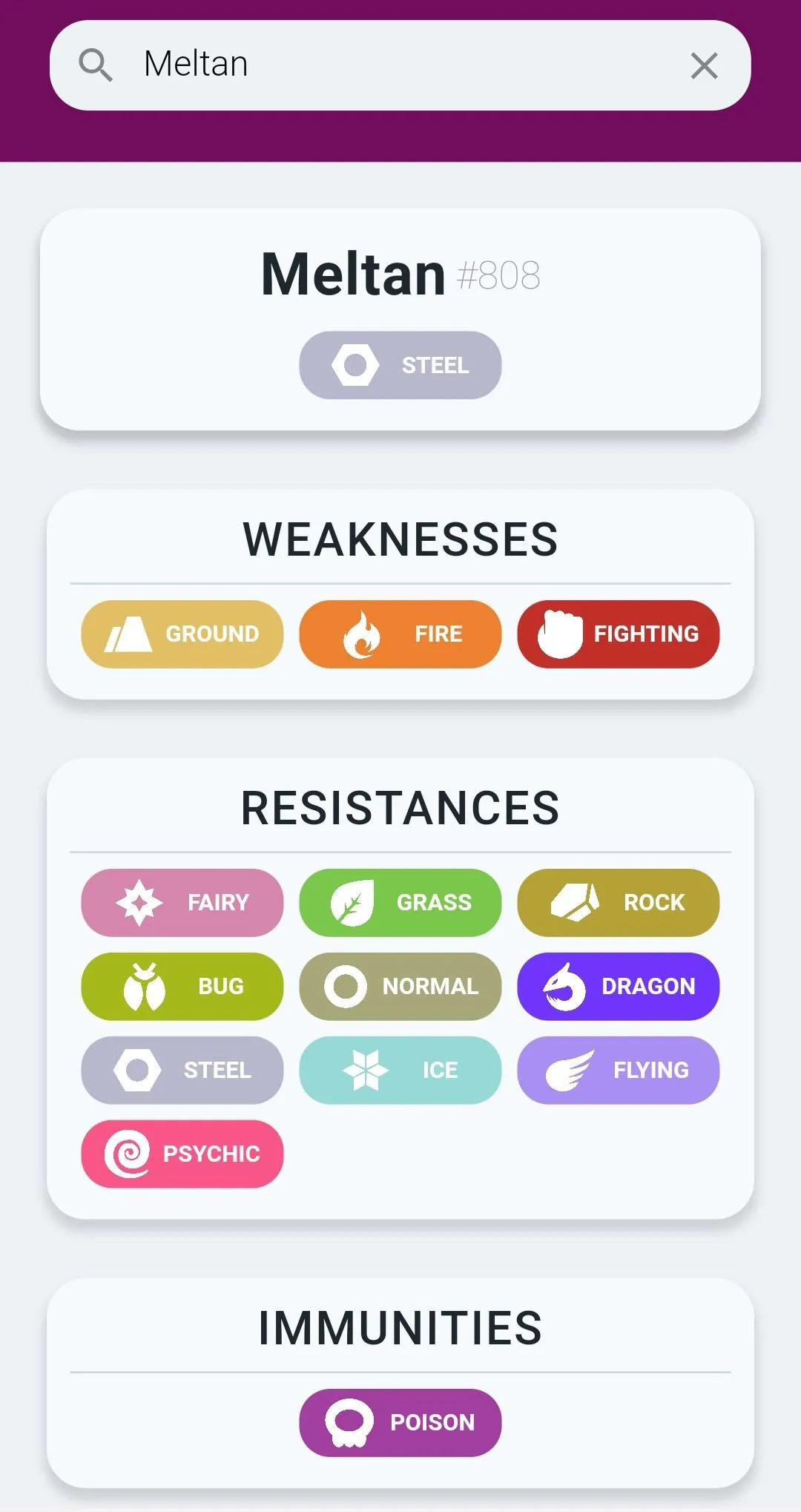 PokeWeak - Weakness Lookup | Indus Appstore | Screenshot