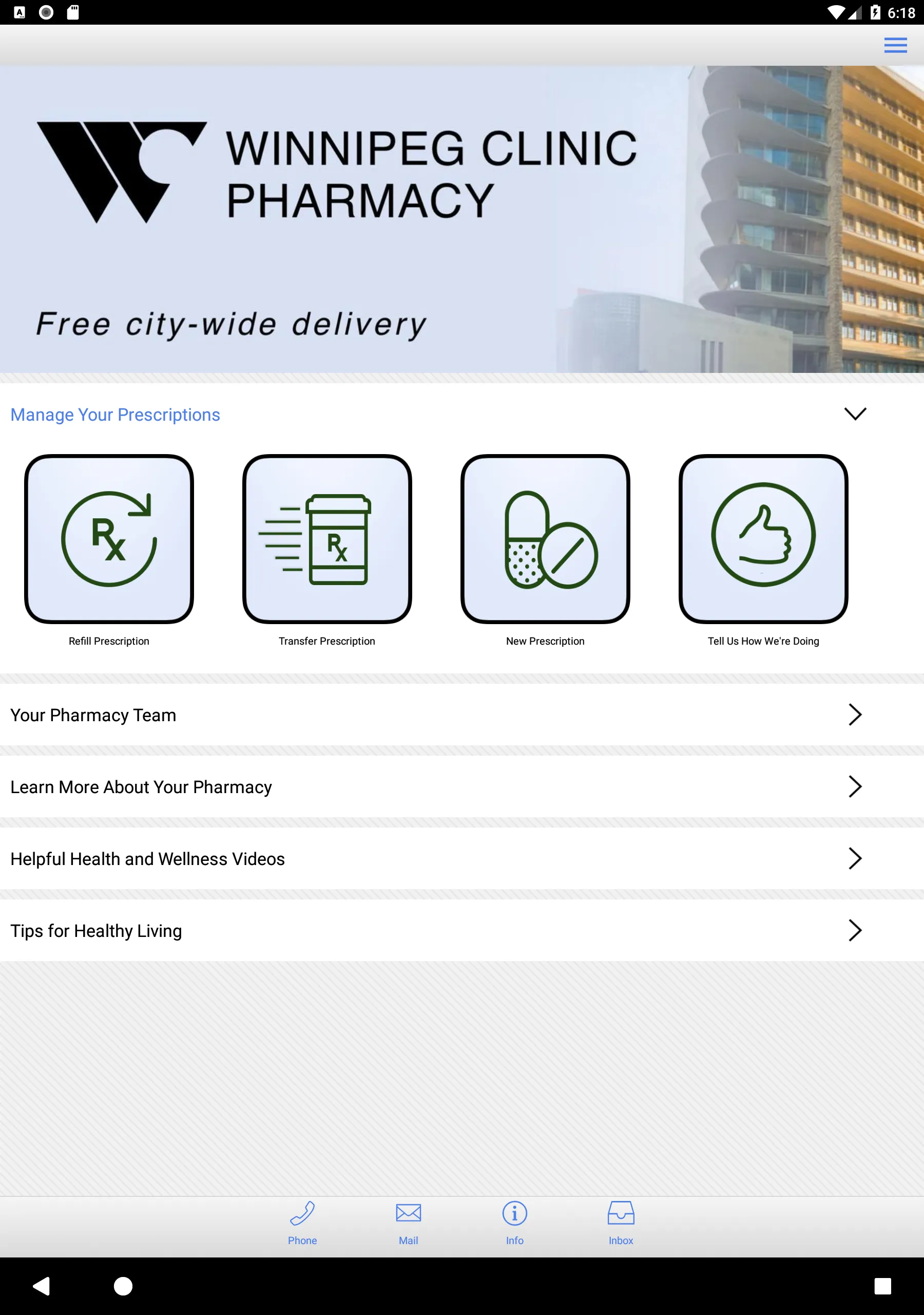 Winnipeg Clinic Pharmacy | Indus Appstore | Screenshot