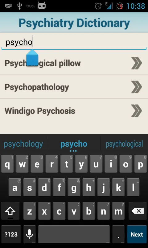 Medical Psychiatric Dictionary | Indus Appstore | Screenshot