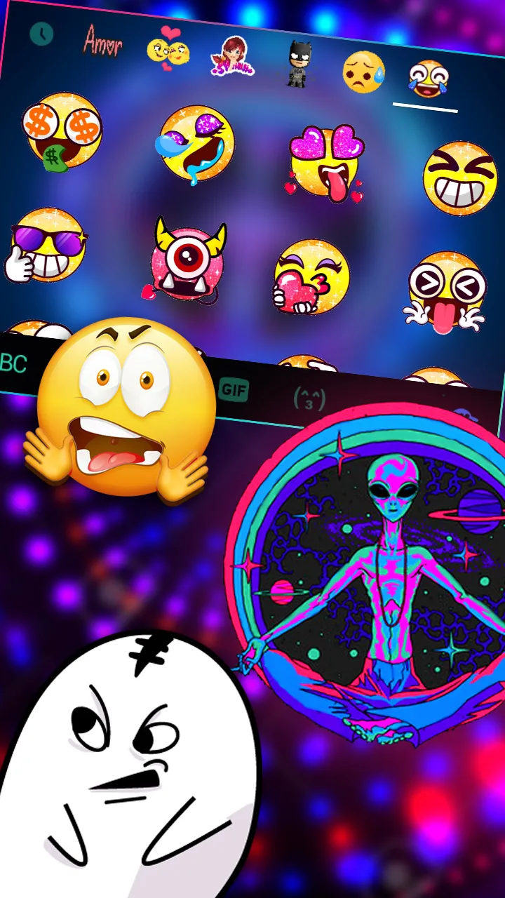 Weird Alien Keyboard Backgroun | Indus Appstore | Screenshot