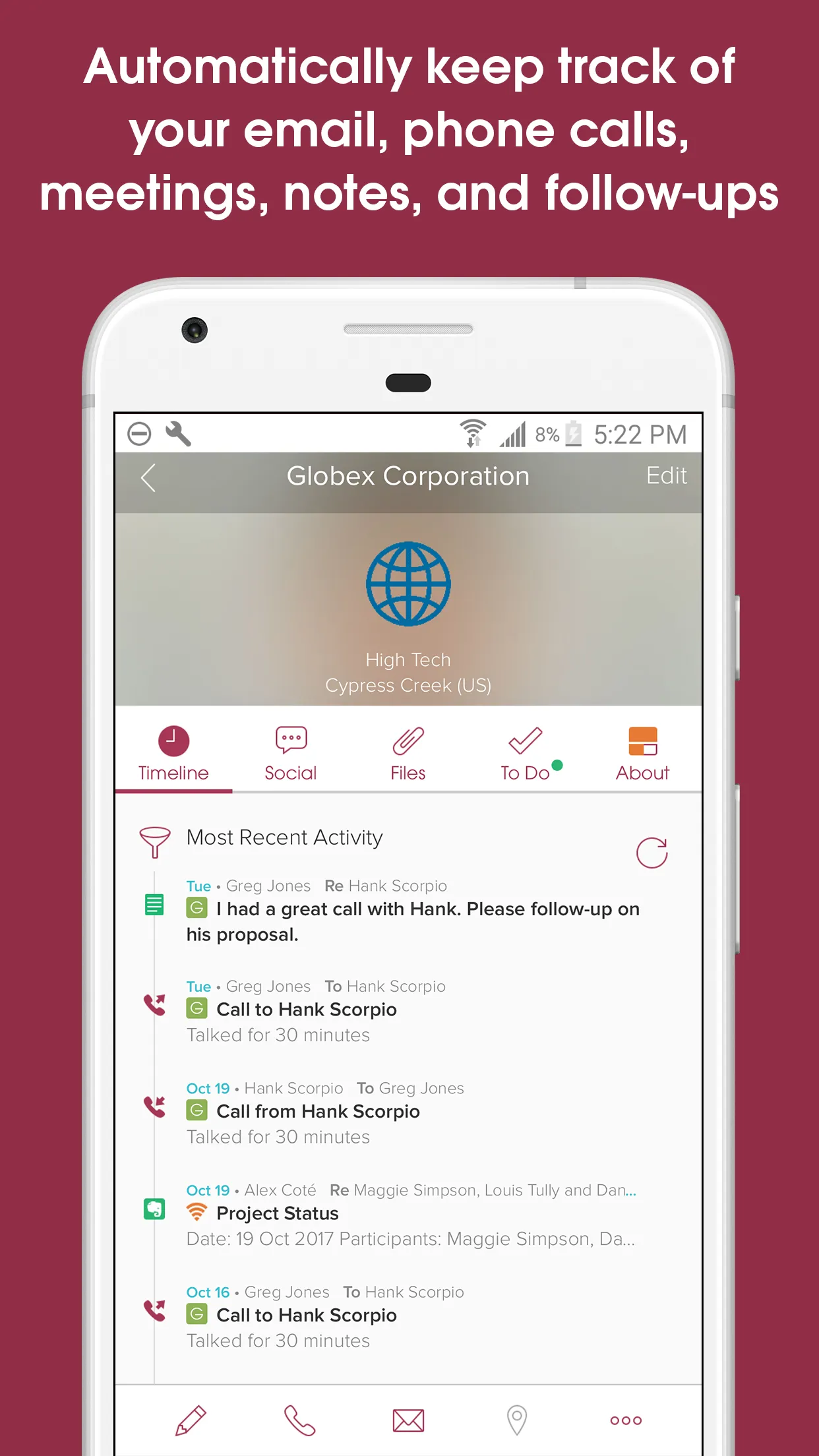 Cloze Relationship Management | Indus Appstore | Screenshot