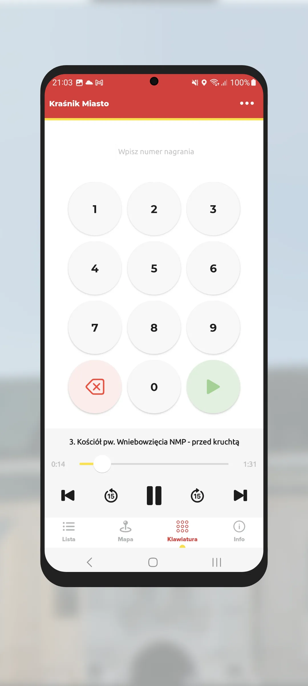 Audioprzewodnik po Kraśniku | Indus Appstore | Screenshot