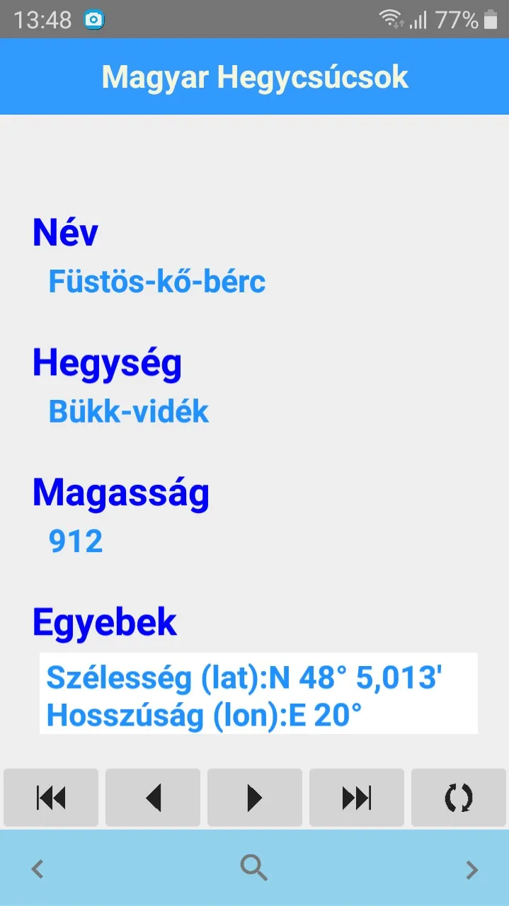 Magyar Hegycsúcsok | Indus Appstore | Screenshot