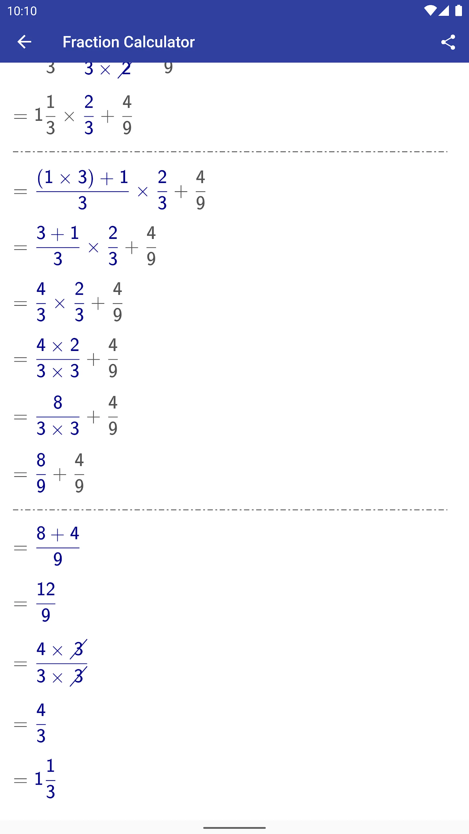 Fraction Calculator: Math Calc | Indus Appstore | Screenshot