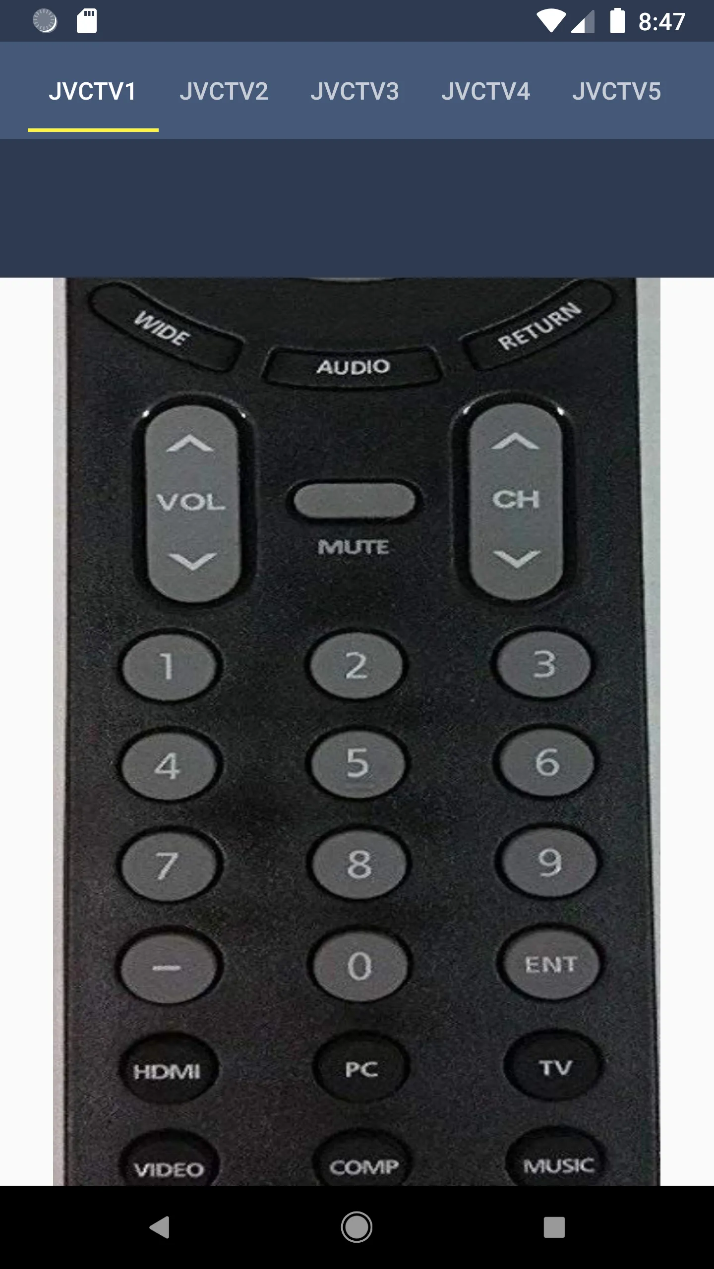 JVC TV Remote | Indus Appstore | Screenshot