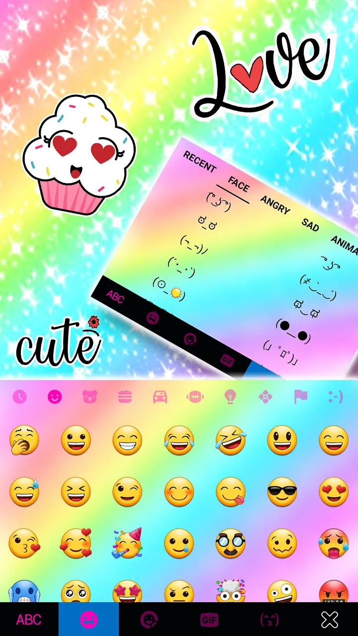 Shining Rainbow Keyboard Backg | Indus Appstore | Screenshot