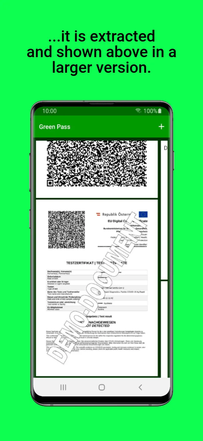 Green Pass PDF Wallet | Indus Appstore | Screenshot