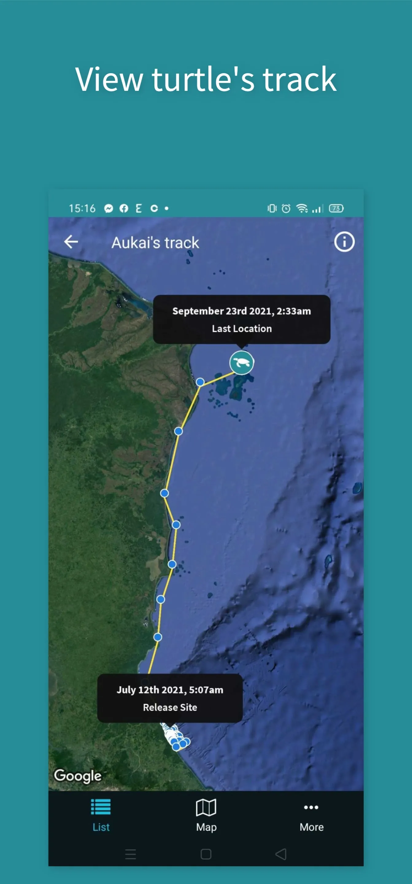 STC Turtle Tracker | Indus Appstore | Screenshot