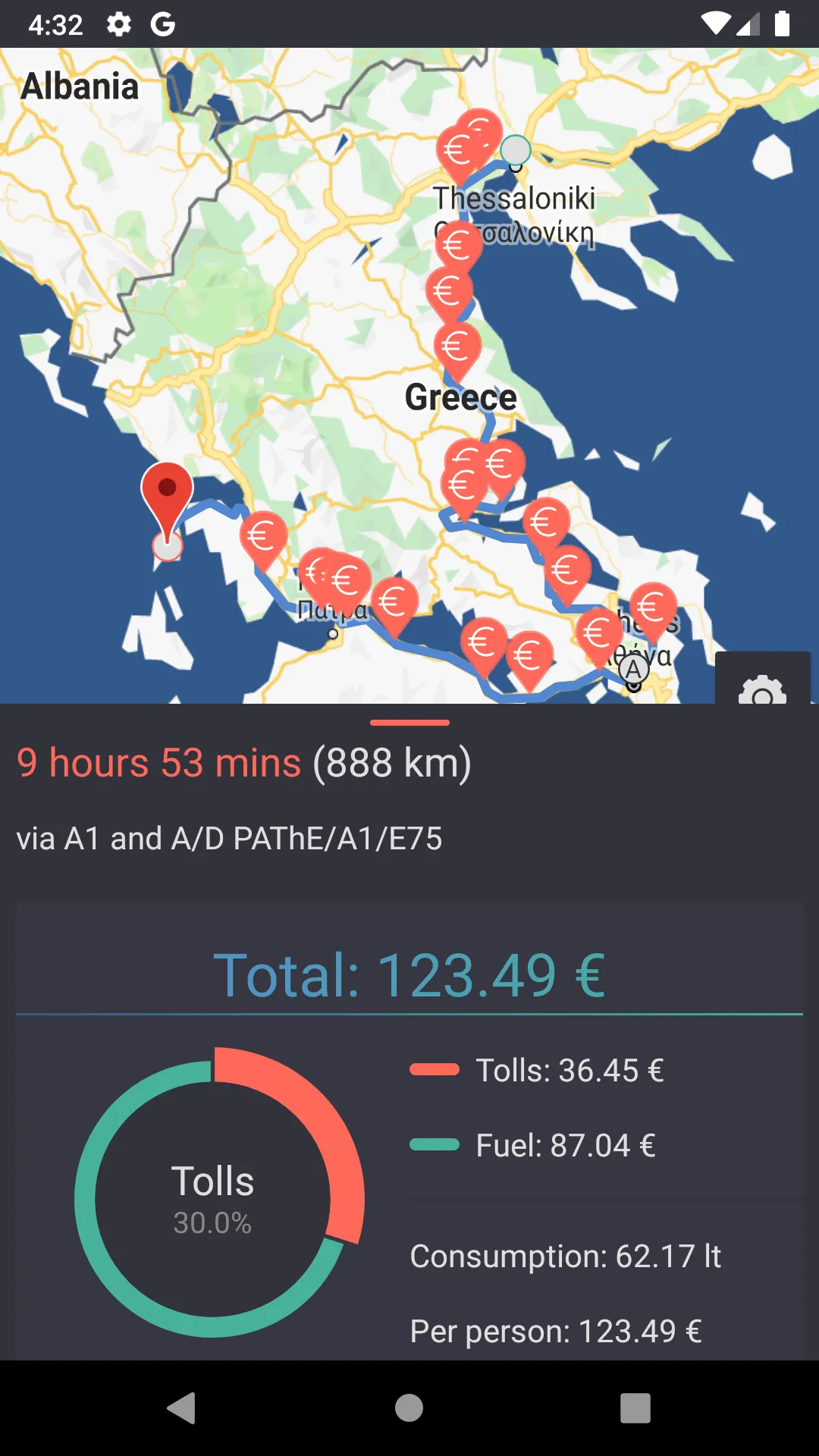 Travel Cost (Greece) | Indus Appstore | Screenshot