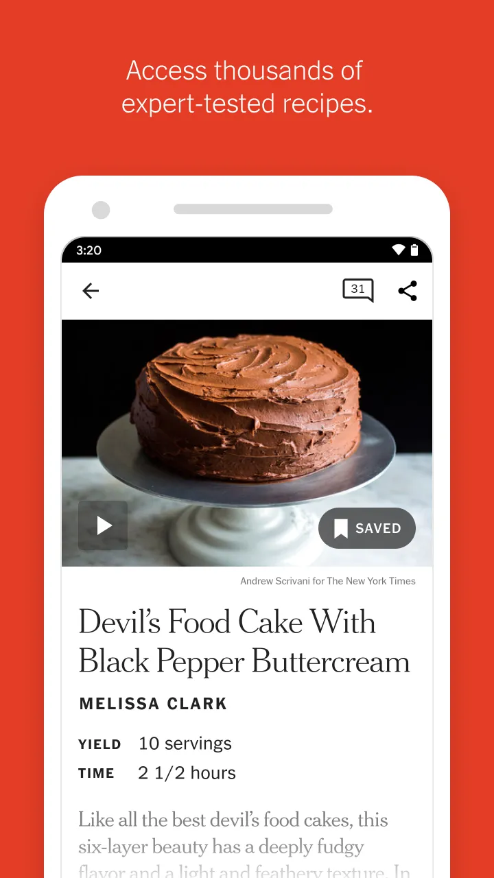 NYT Cooking: Recipes & Tips | Indus Appstore | Screenshot