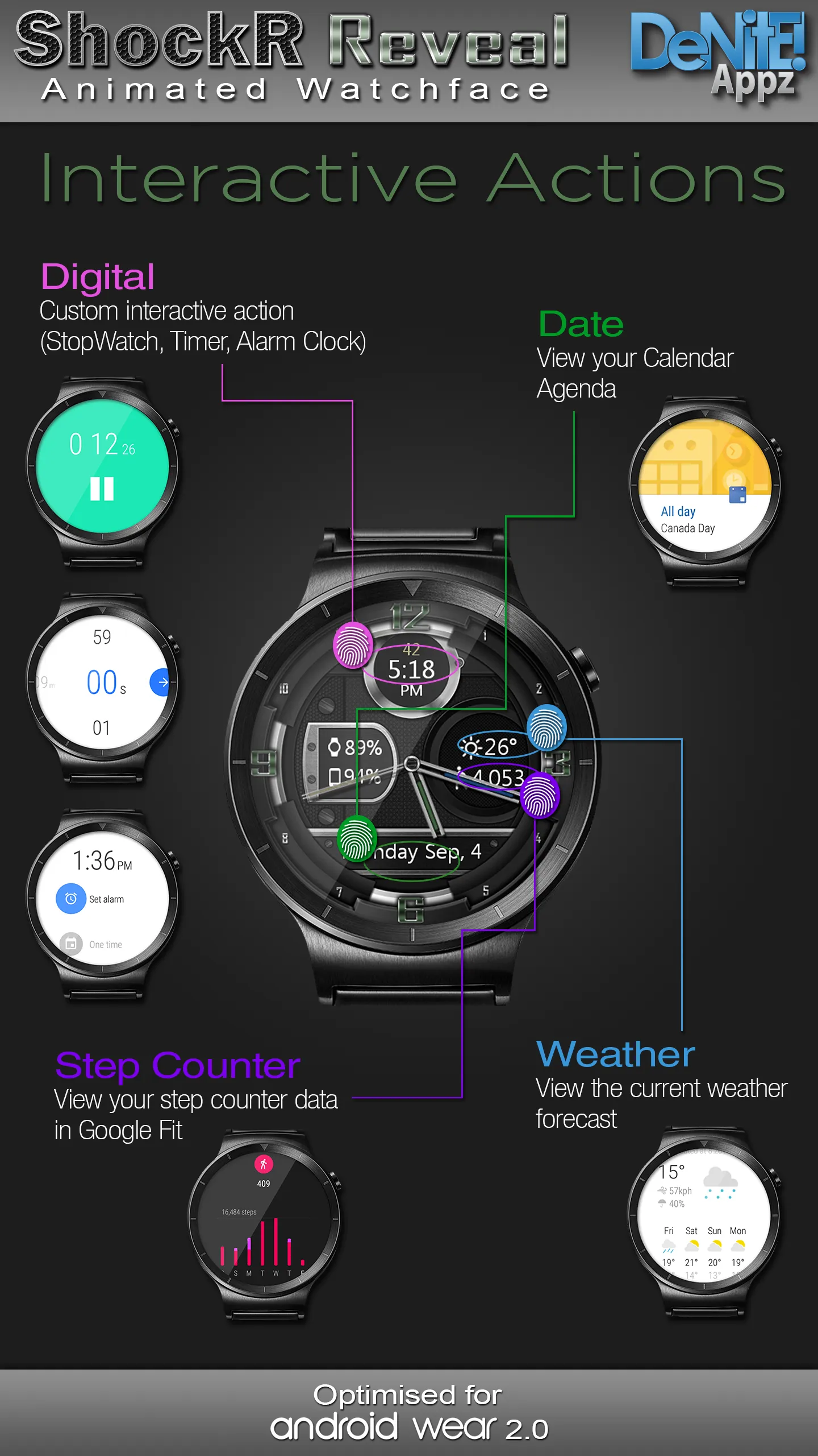 ShockR ReVeal HD Watch Face | Indus Appstore | Screenshot