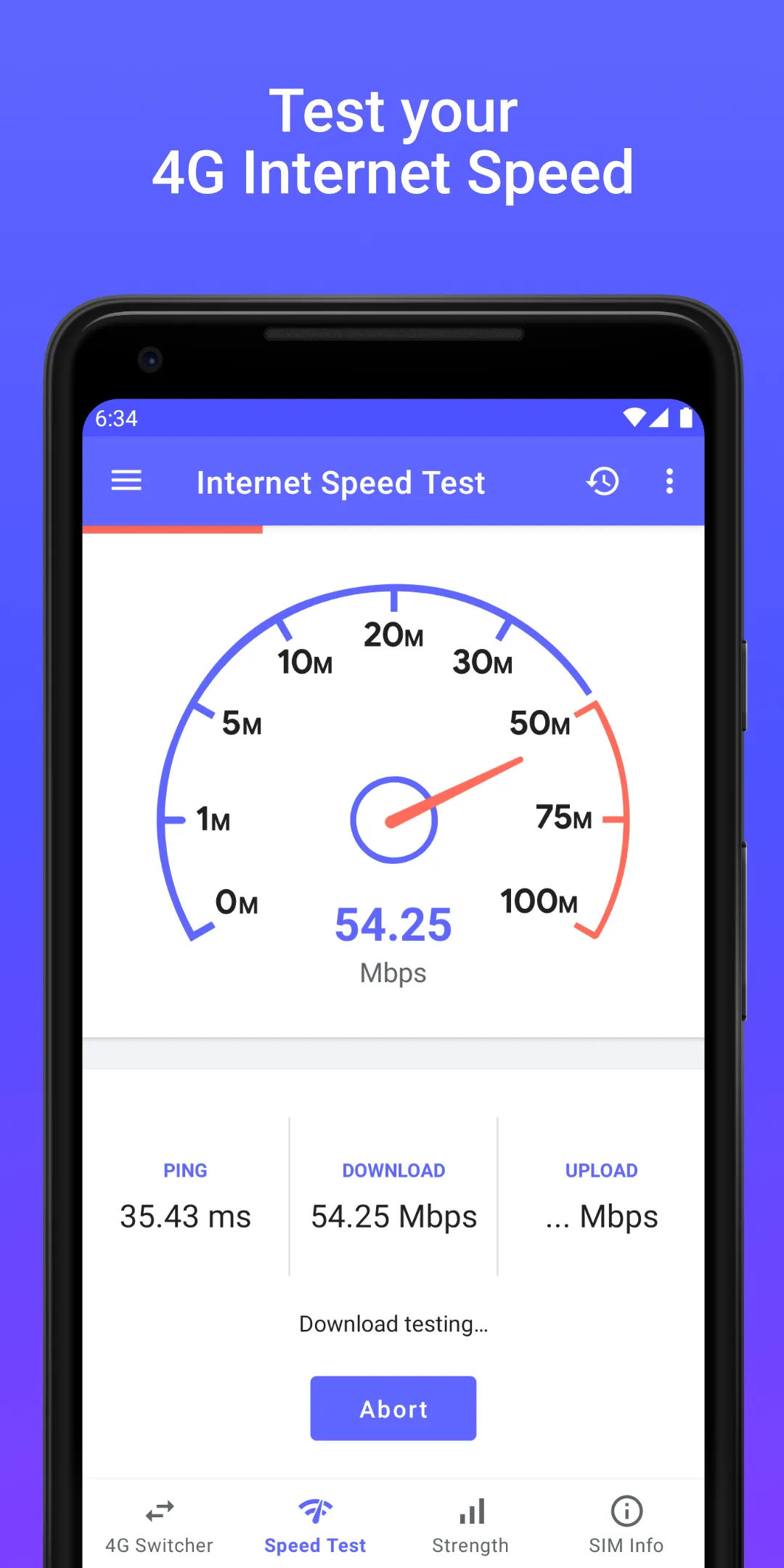 4G LTE Network Switch - Speed | Indus Appstore | Screenshot