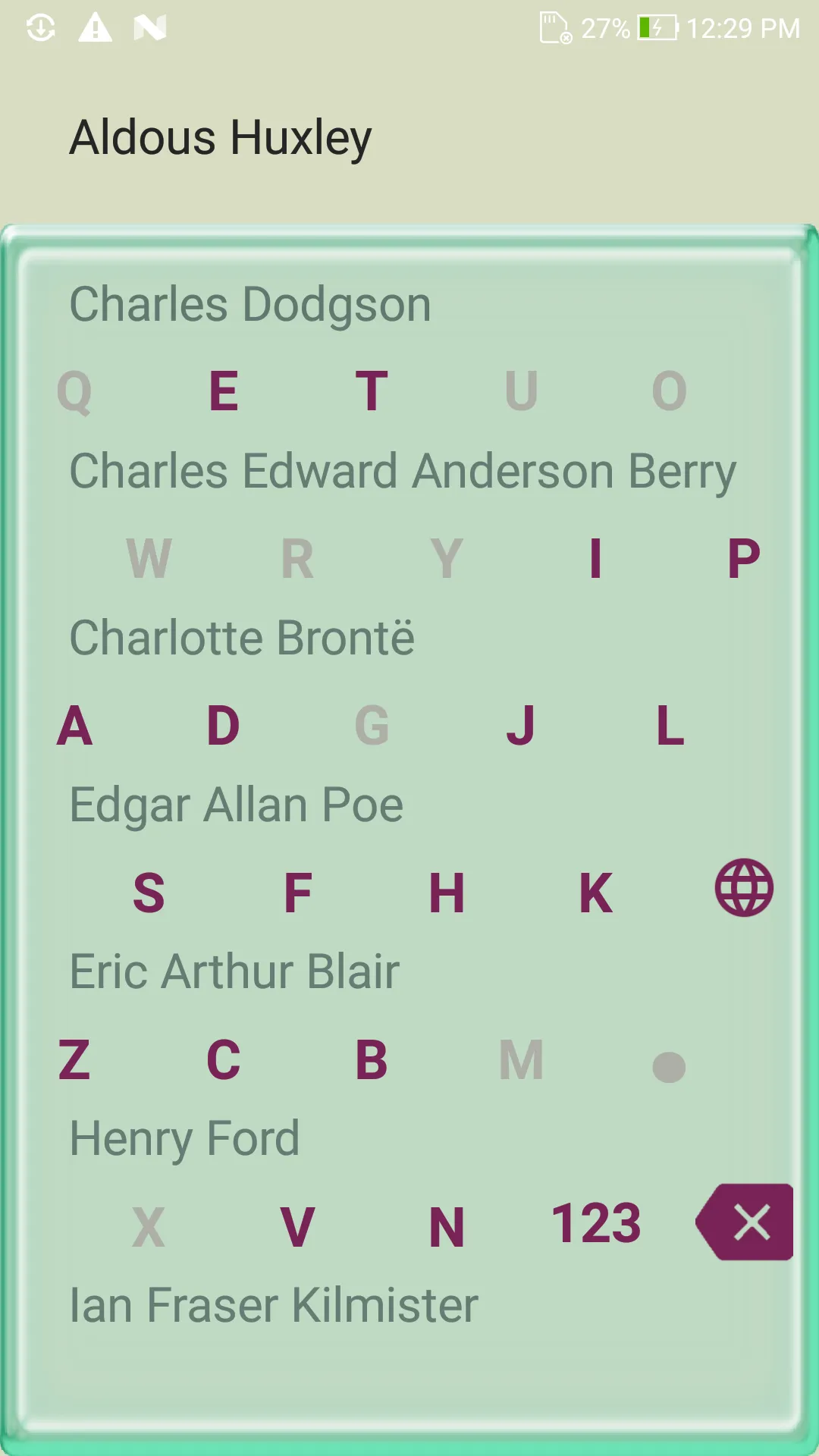 Big keyboard: contacts search | Indus Appstore | Screenshot