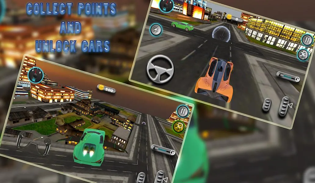 Sports Car Flying 3d | Indus Appstore | Screenshot