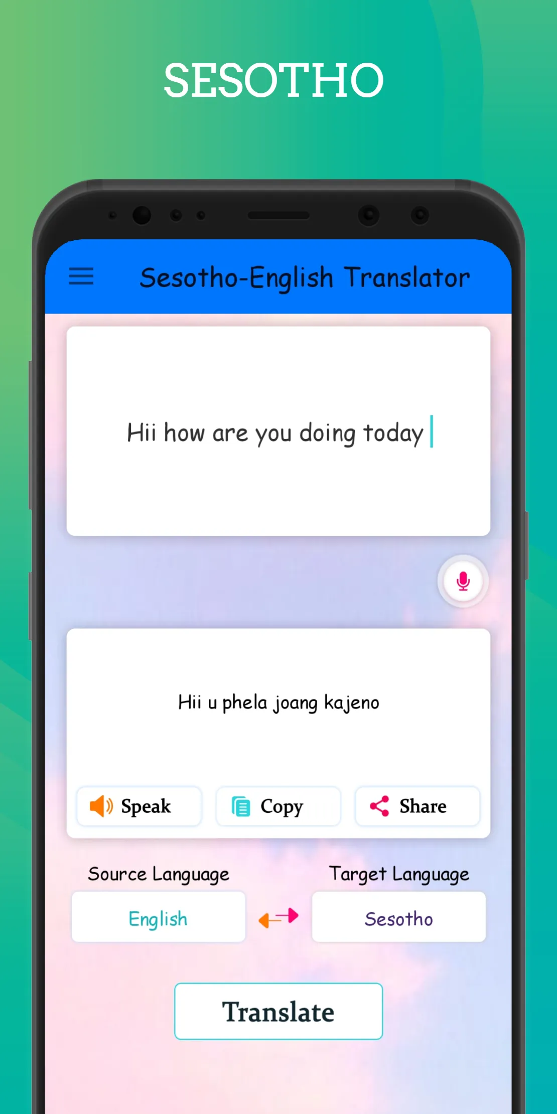 Sesotho - English Translator | Indus Appstore | Screenshot