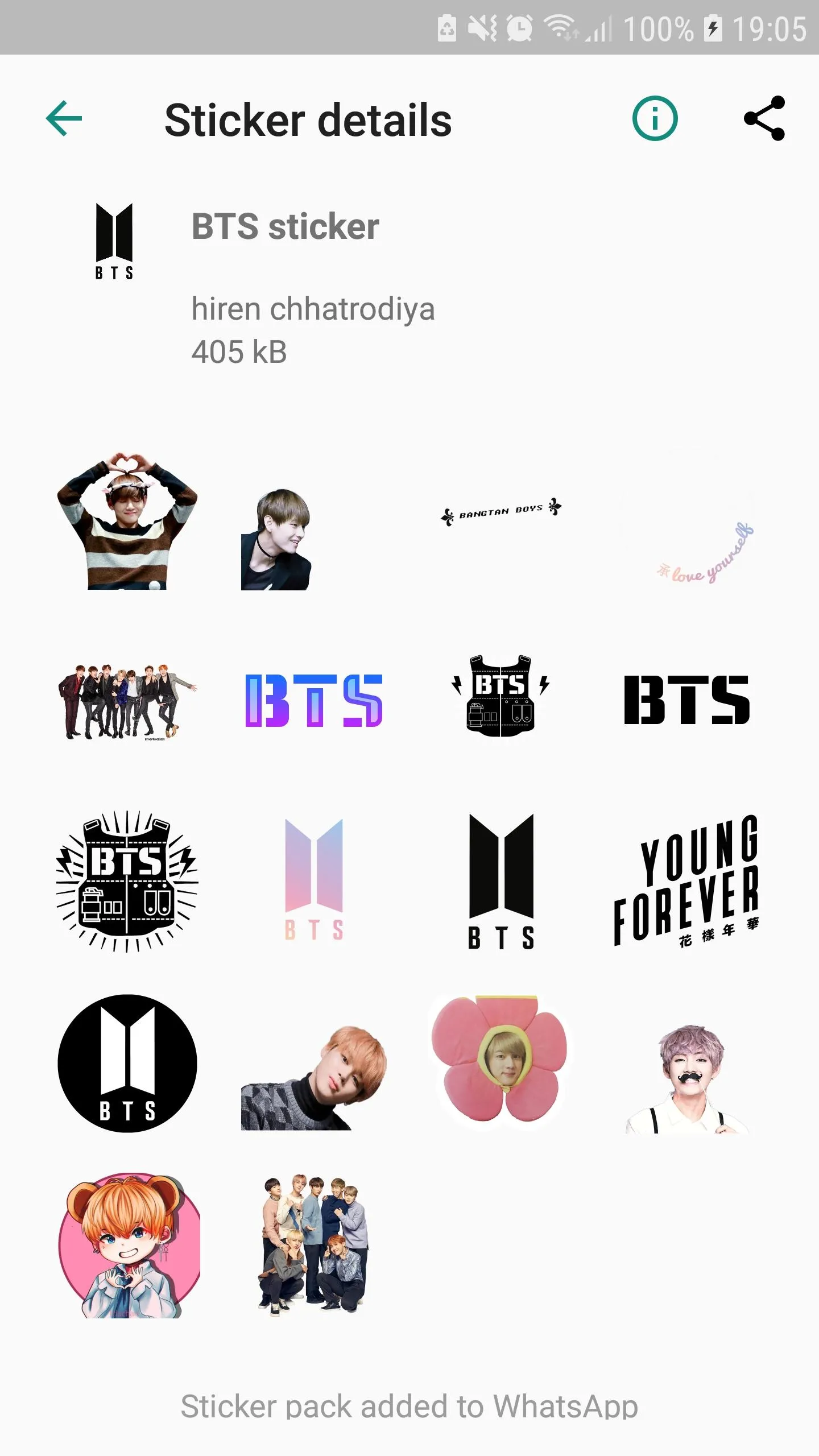 WAStickers -BTS kpop Stickers | Indus Appstore | Screenshot