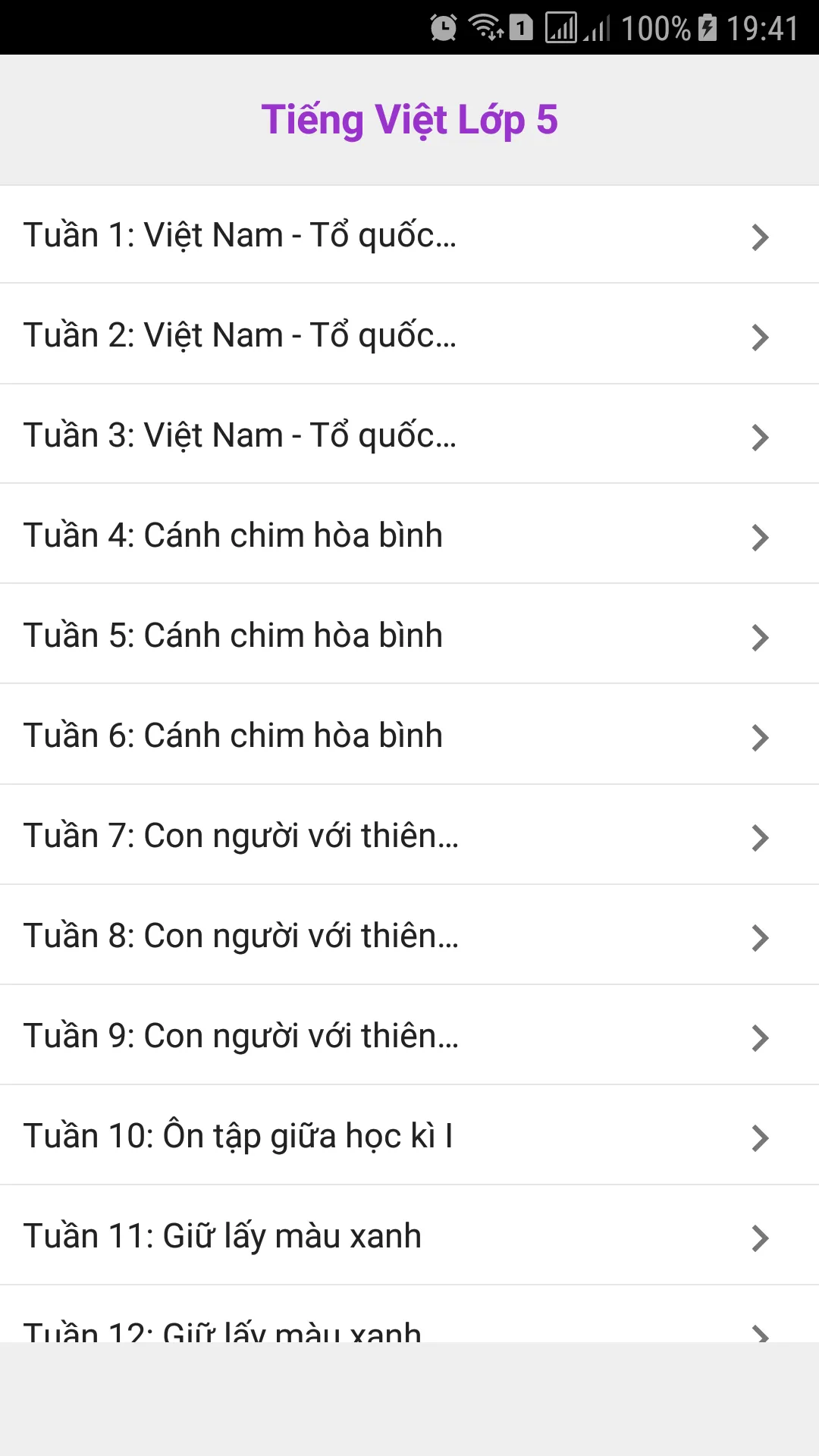 Tieng Viet Lop 5 | Indus Appstore | Screenshot