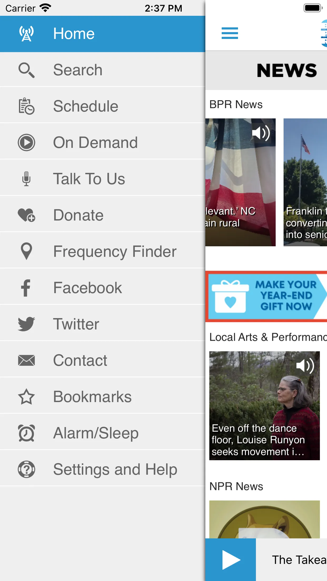 Blue Ridge Public Radio App | Indus Appstore | Screenshot