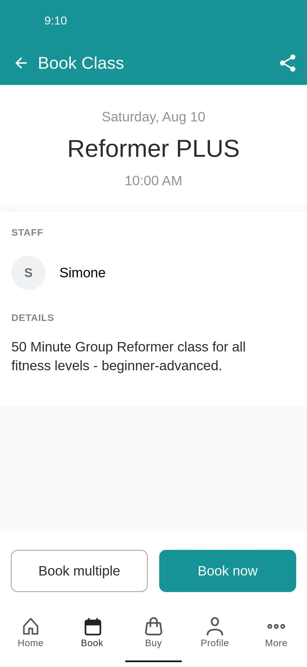 Five Starr Pilates & Fitness | Indus Appstore | Screenshot